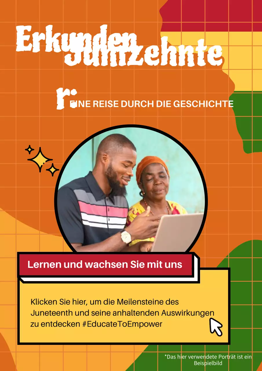 Achtzehnte Event-Kampagne in orangefarbenen und grünen Geometrien