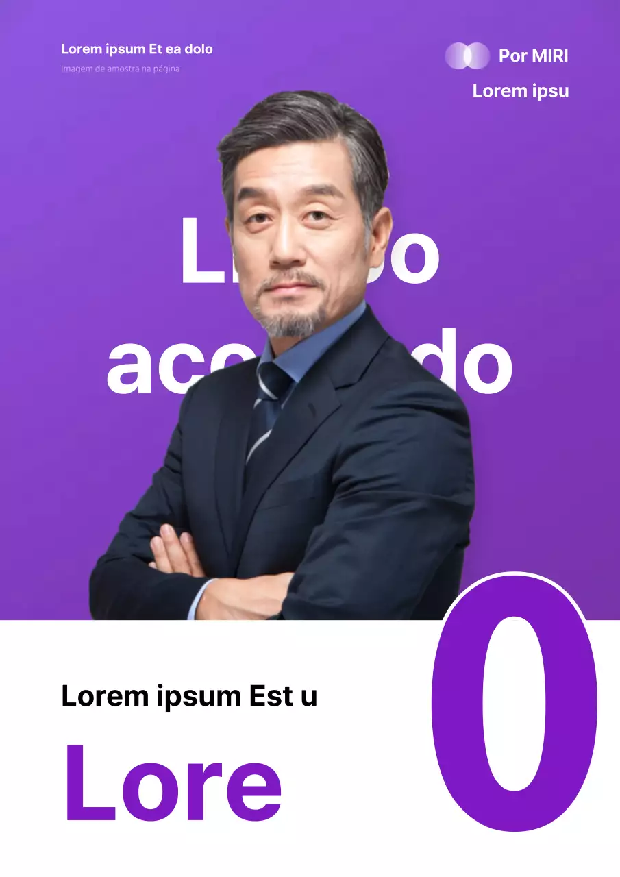 Uma campanha eleitoral simples em roxo e branco