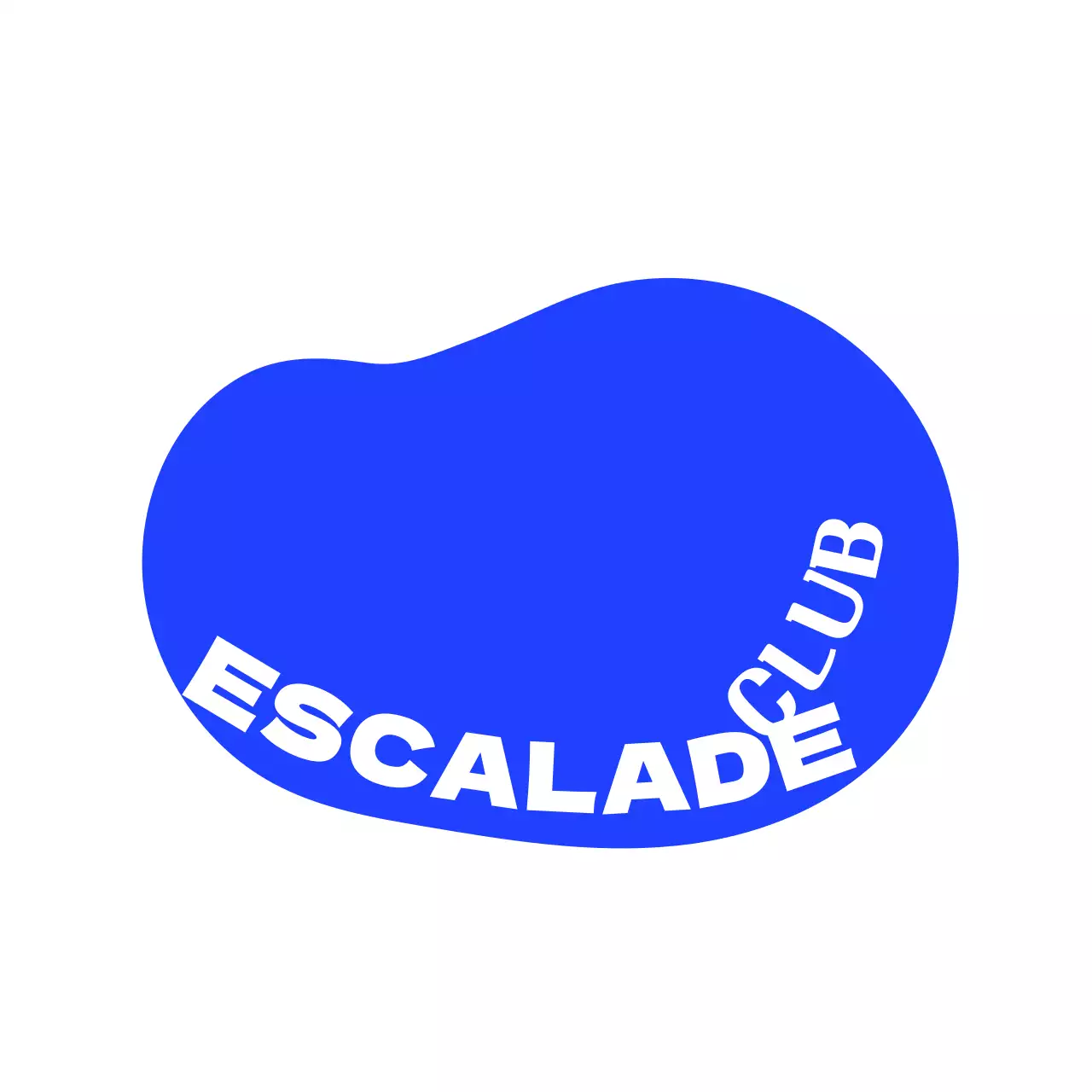 Un club d'escalade au style géométrique bleu simple