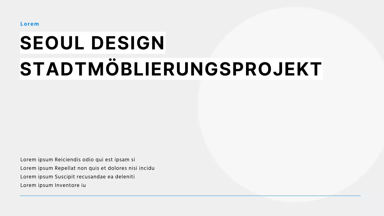 Ein einfaches Städtebauprojekt in Blau