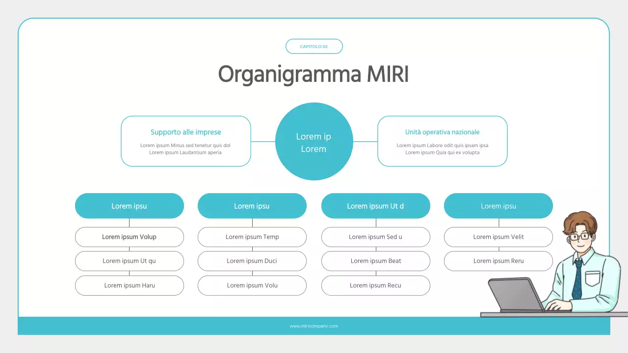 Materiale di formazione per neoassunti minimalista in azzurro e grigio