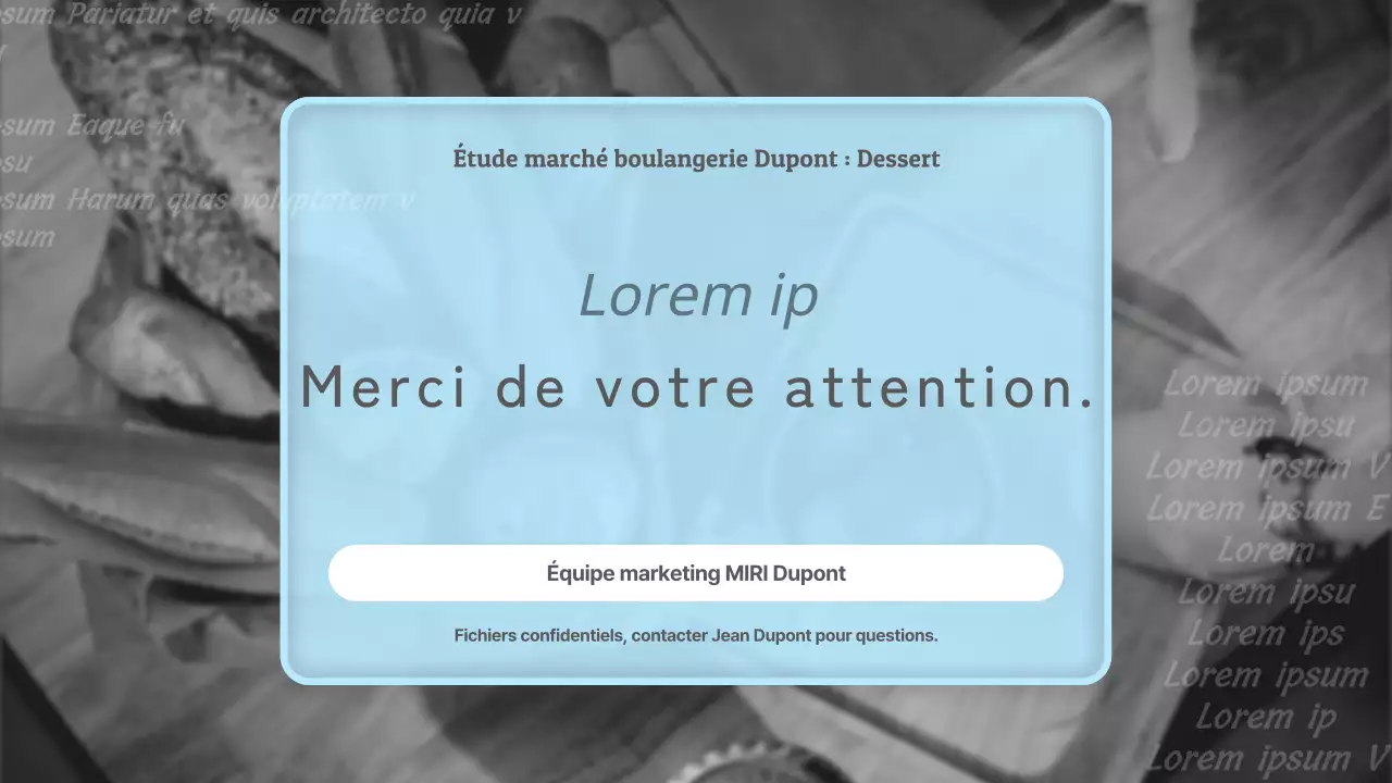 Rapport d'étude de marché alimentaire simple en noir, blanc et bleu clair
