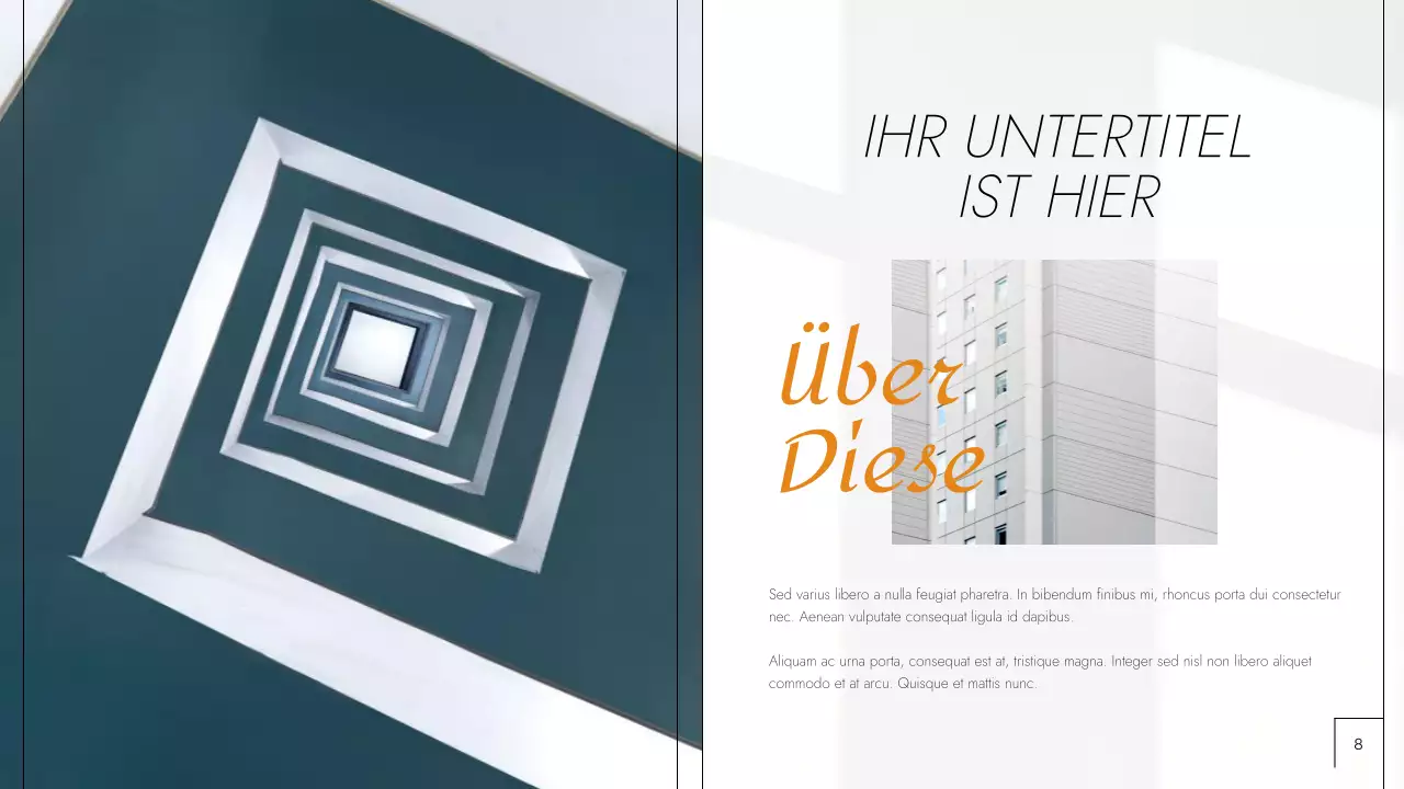 Schwarz-orangefarbenes modernes Fotografie-Portfolio