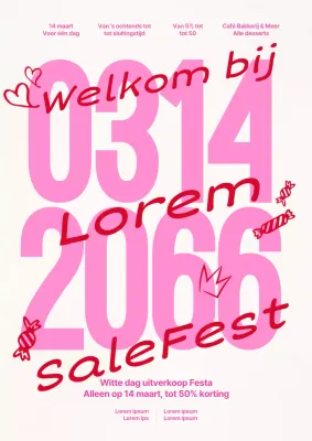 Flyer voor het evenement Witte dag in roze