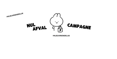 Zero Waste-campagne met schattige handgetekende konijnenillustraties