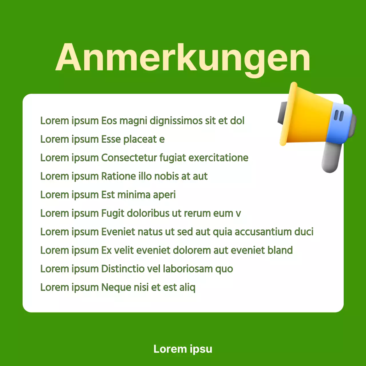 Ein einfaches, lindgrünes Programm, um für Tutoren zu werben