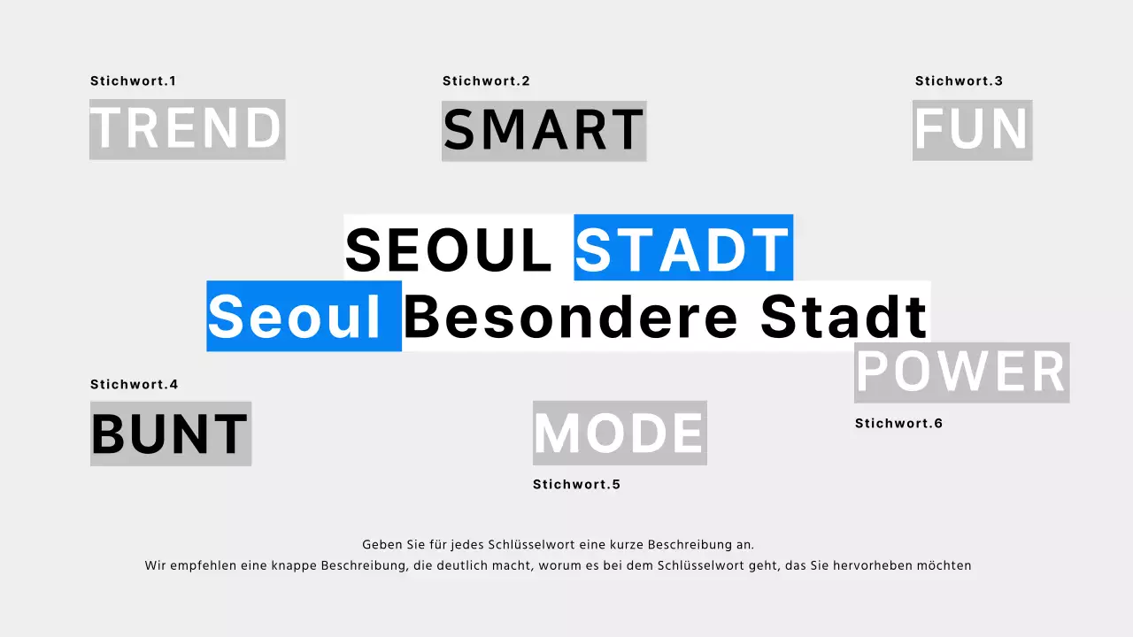 Ein einfaches Städtebauprojekt in Blau