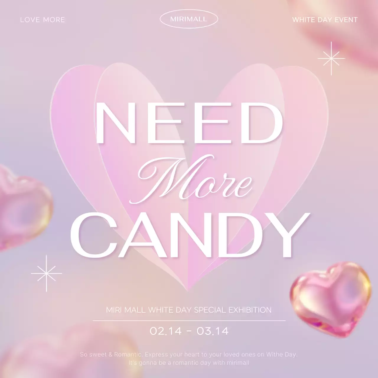 Pink Elegant Candy Promotion Social Media Post