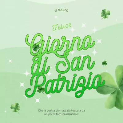Campagna di San Patrizio semplice, verde e lime