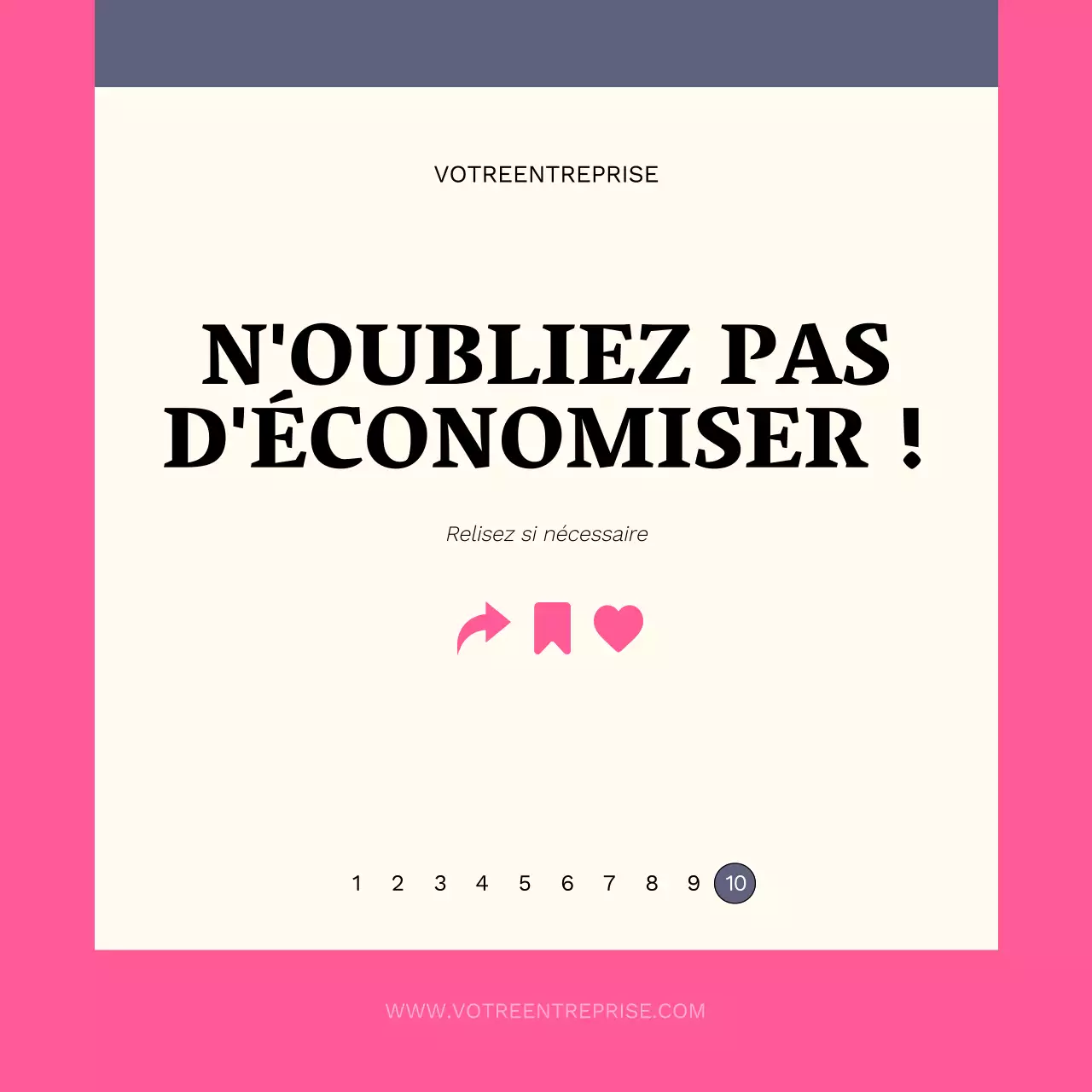 Publicité pour les conseils de la Journée de la femme en violet et en rose