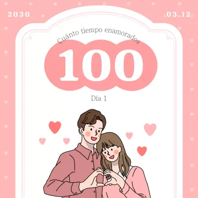 El anuncio del Día D de una bonita pareja en rosa y blanco