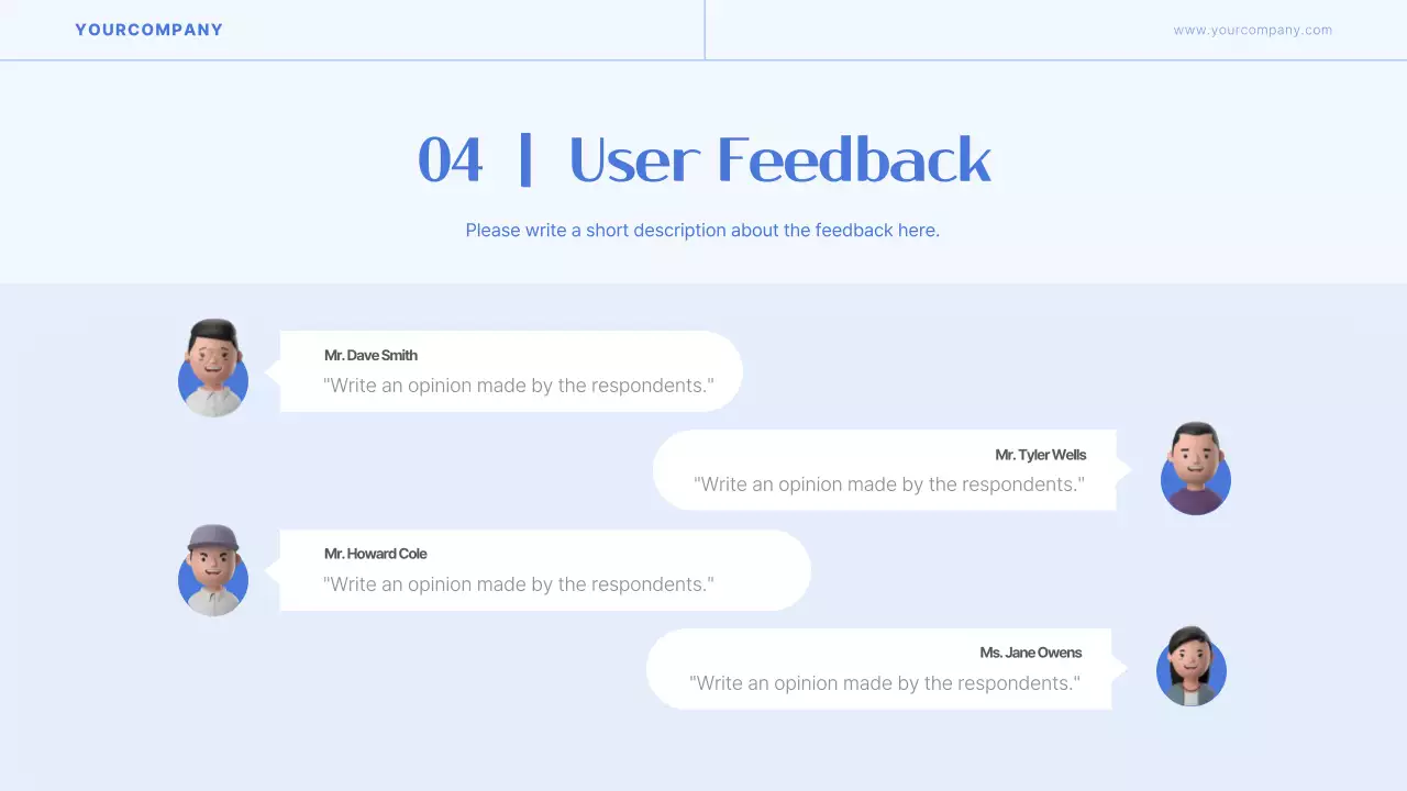 블루 모던 조사 보고서 프레젠테이션