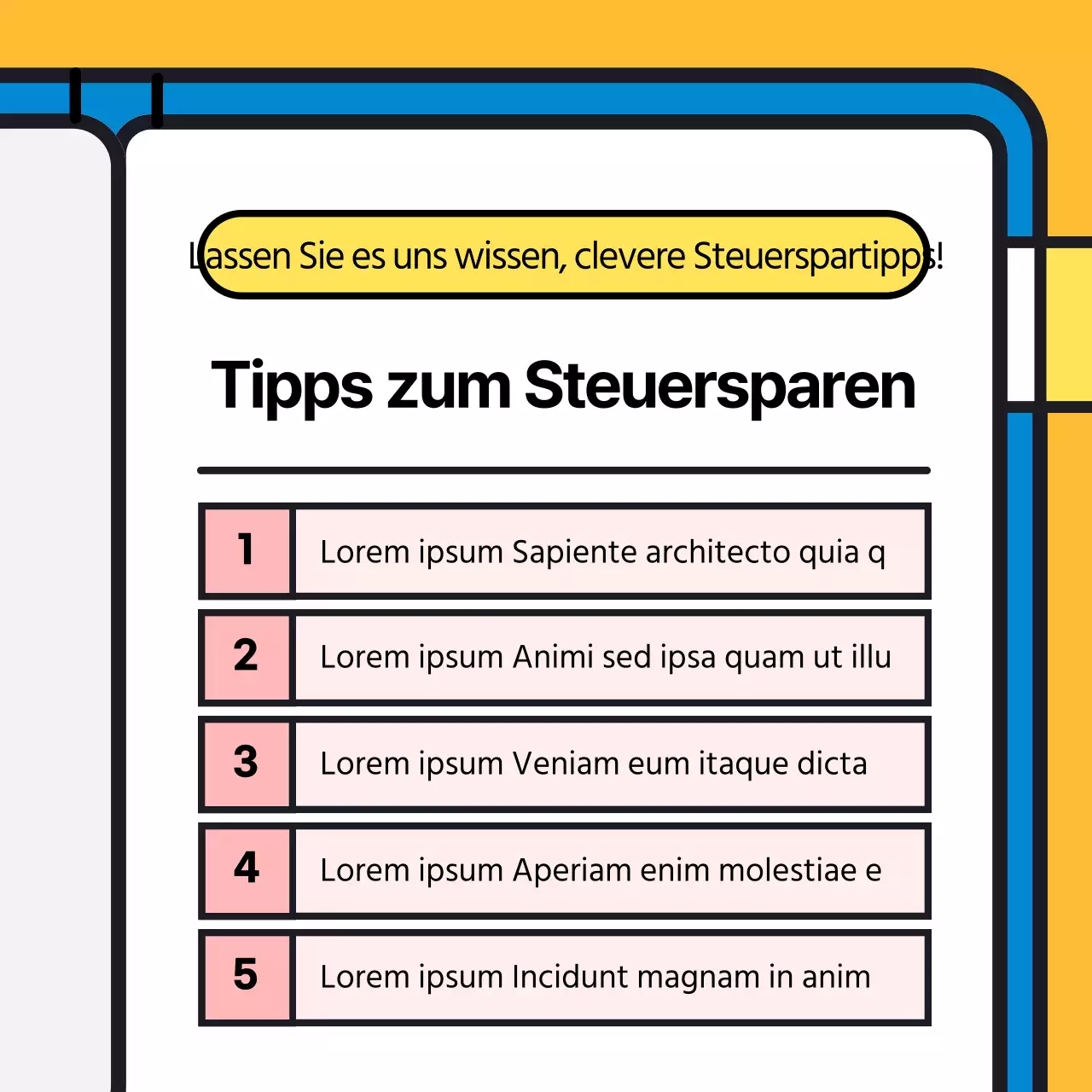 Ein knuddeliges blau-gelbes Steuermännchen und ein kurzer Blick auf Ihren Steuerplan