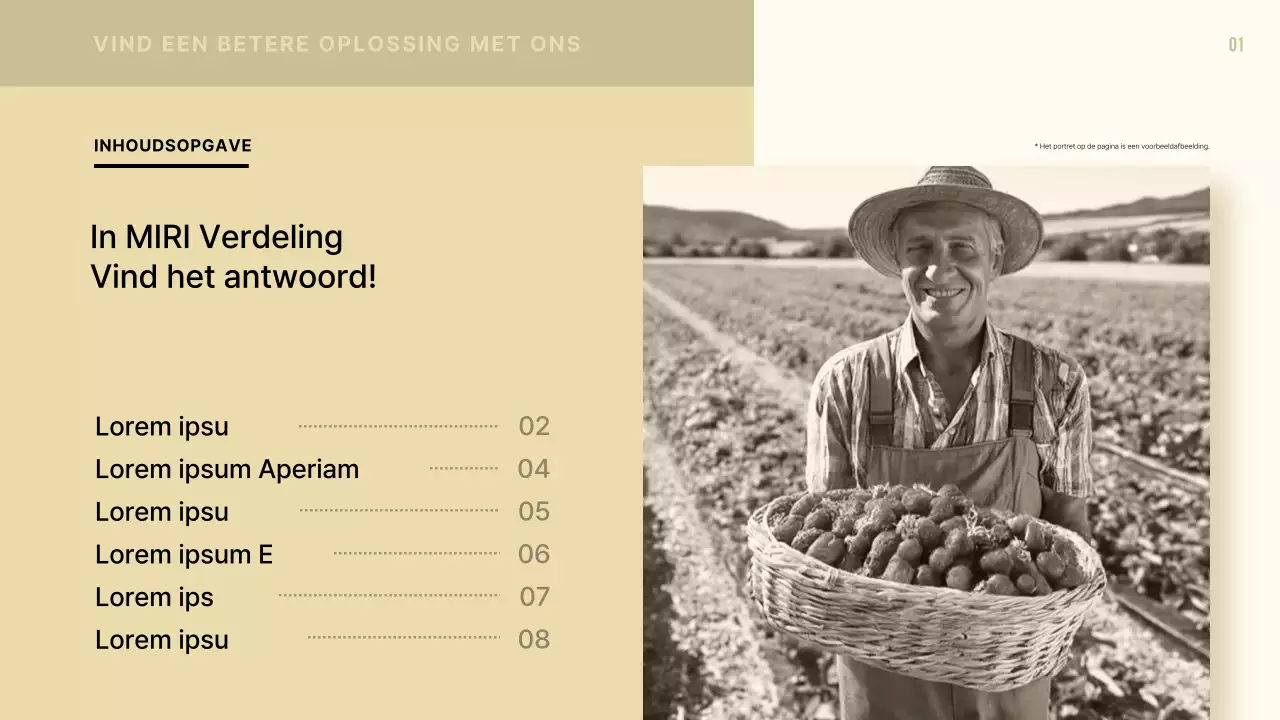 Modern foodservice voorstel in beige en bruin