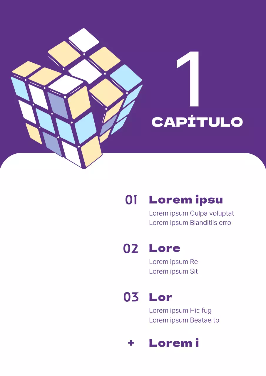 Portada minimalista en morado y blanco para libro de examen de matemáticas de secundaria