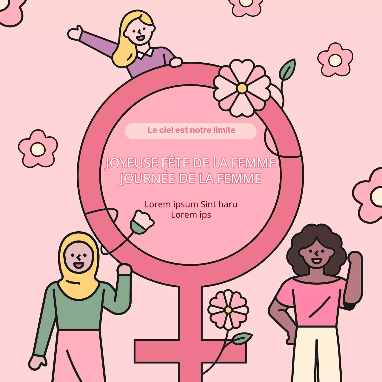 Une jolie campagne rose et blanche pour la Journée de la femme