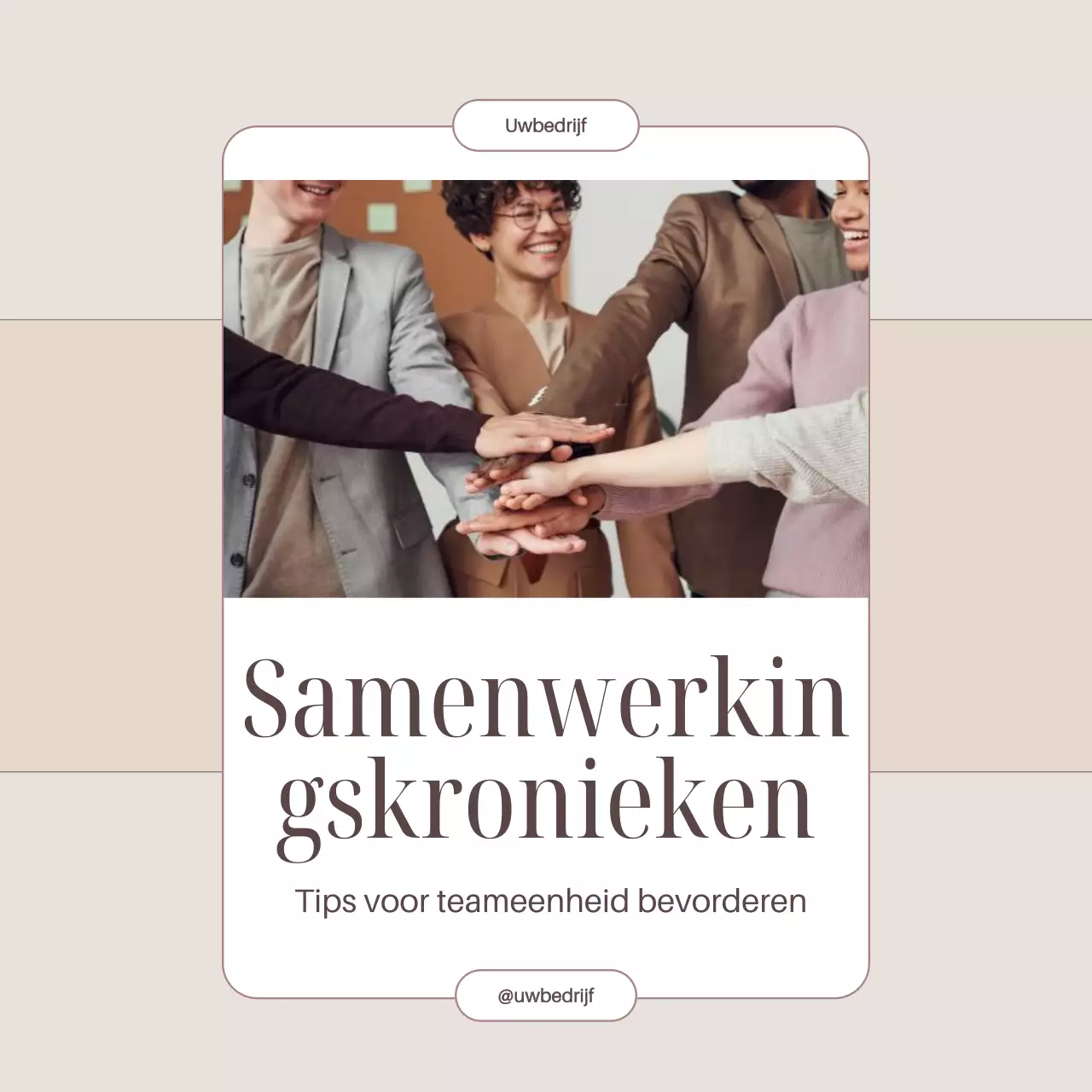 Beige en bruin Minimal Office Team Building Gids