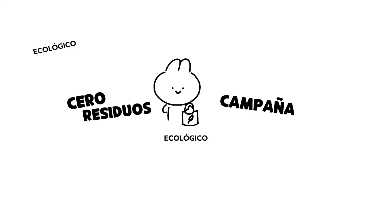 Campaña "Residuo cero" con simpáticas ilustraciones de conejitos dibujados a mano