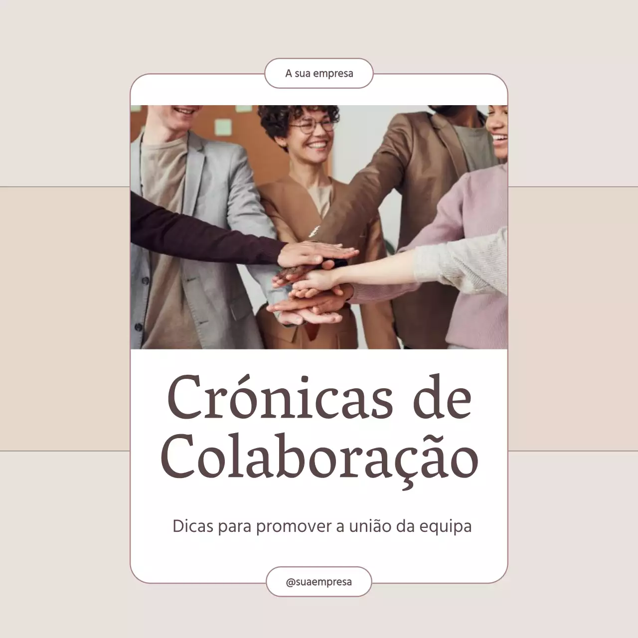 Guia de construção de equipas de escritório minimalista bege e castanho