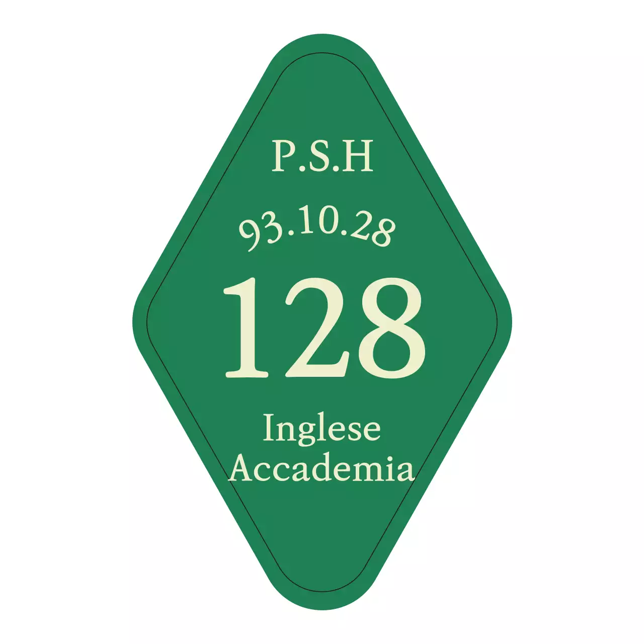 Accademia inglese dal sapore vintage con forme a rombo arrotondato