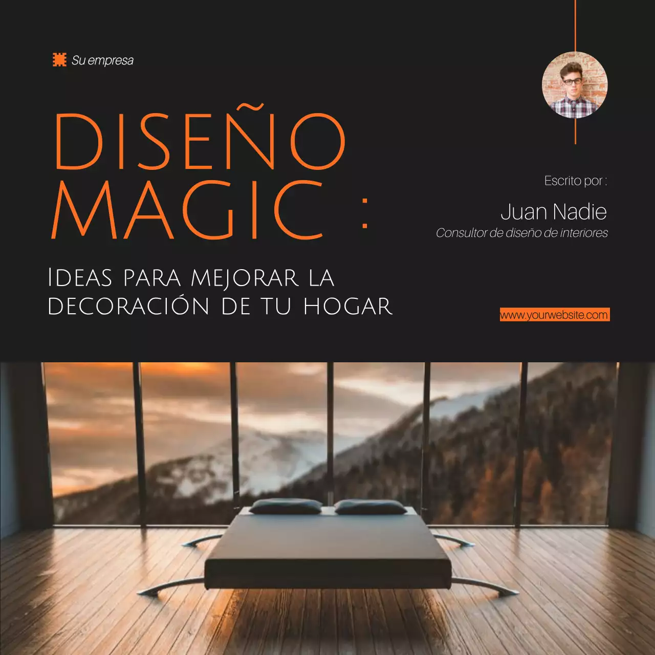 Negro Naranja Elegante Guía de Ideas de Decoración para el Hogar