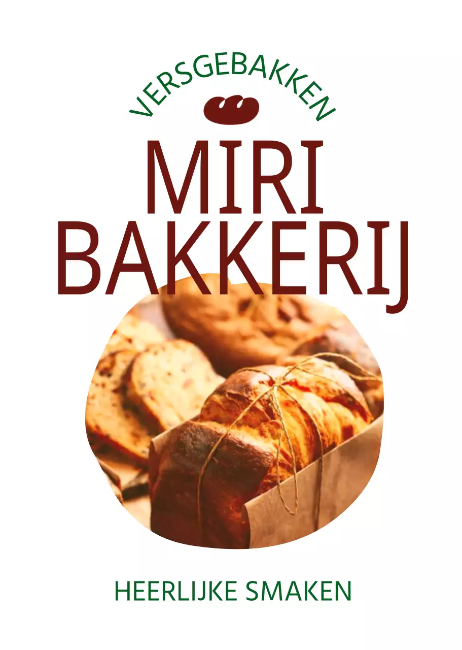 Promoot je bakkerij met een foto van bruin-groen brood