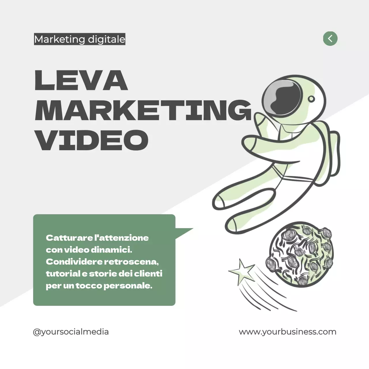 Grigio e verde Guida al marketing digitale moderno Guida ai suggerimenti