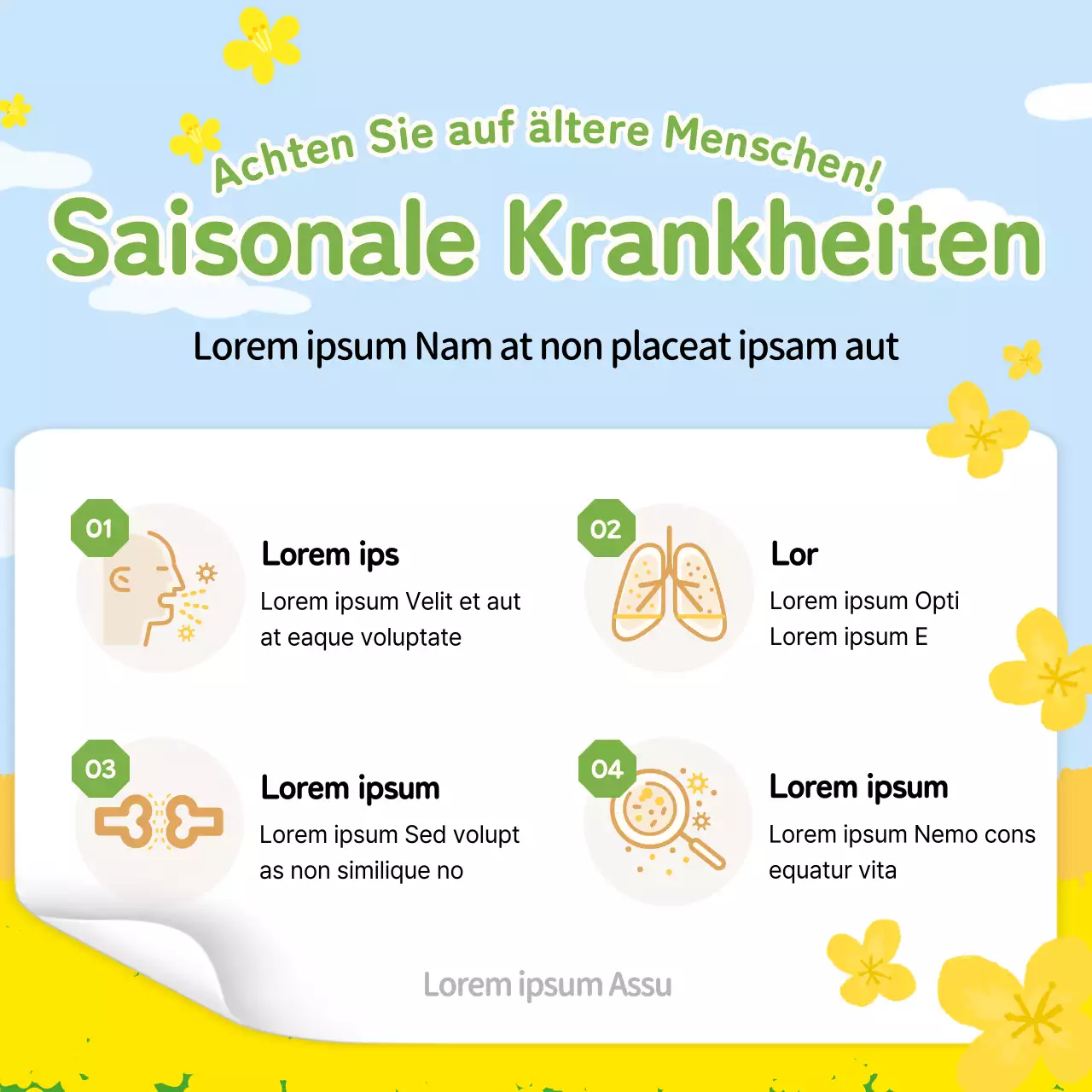 Gesundheitstipps für die schöne Frühlingsfarbe Grün und Gelb