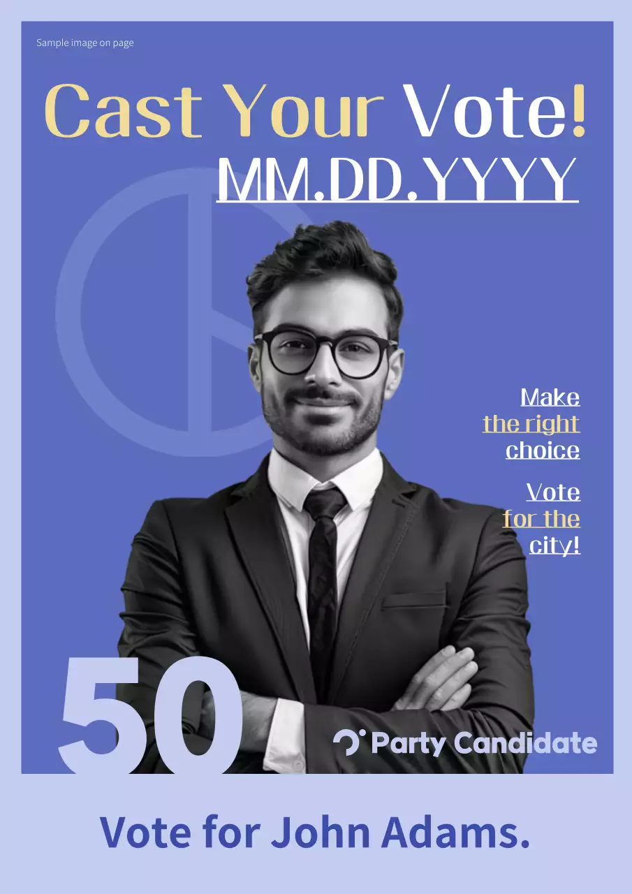 Blue Modern Election Promotion Poster