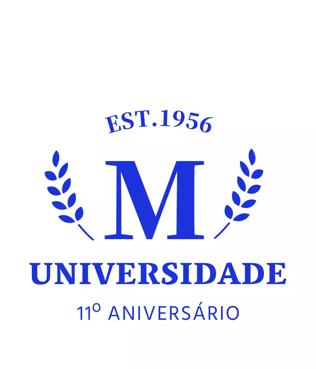 Lembrança universitária de conceito simples com logótipo de louro