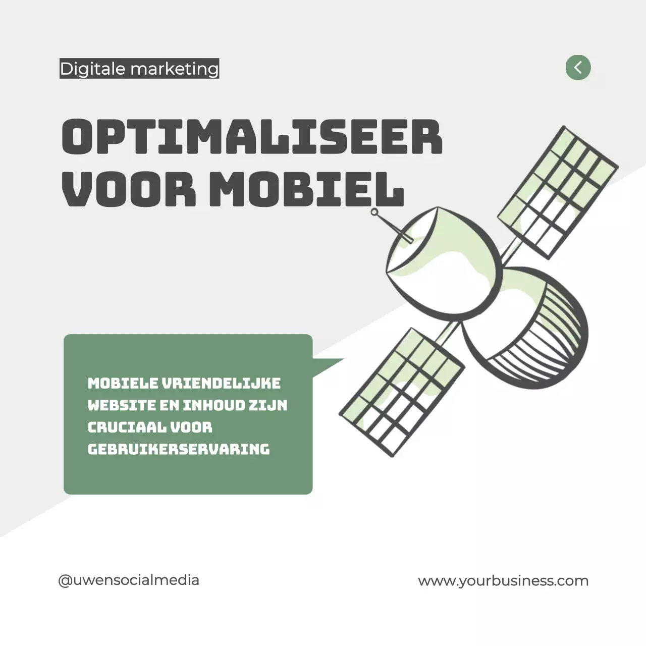 Grijze en groene moderne digitale marketinggids Tips
