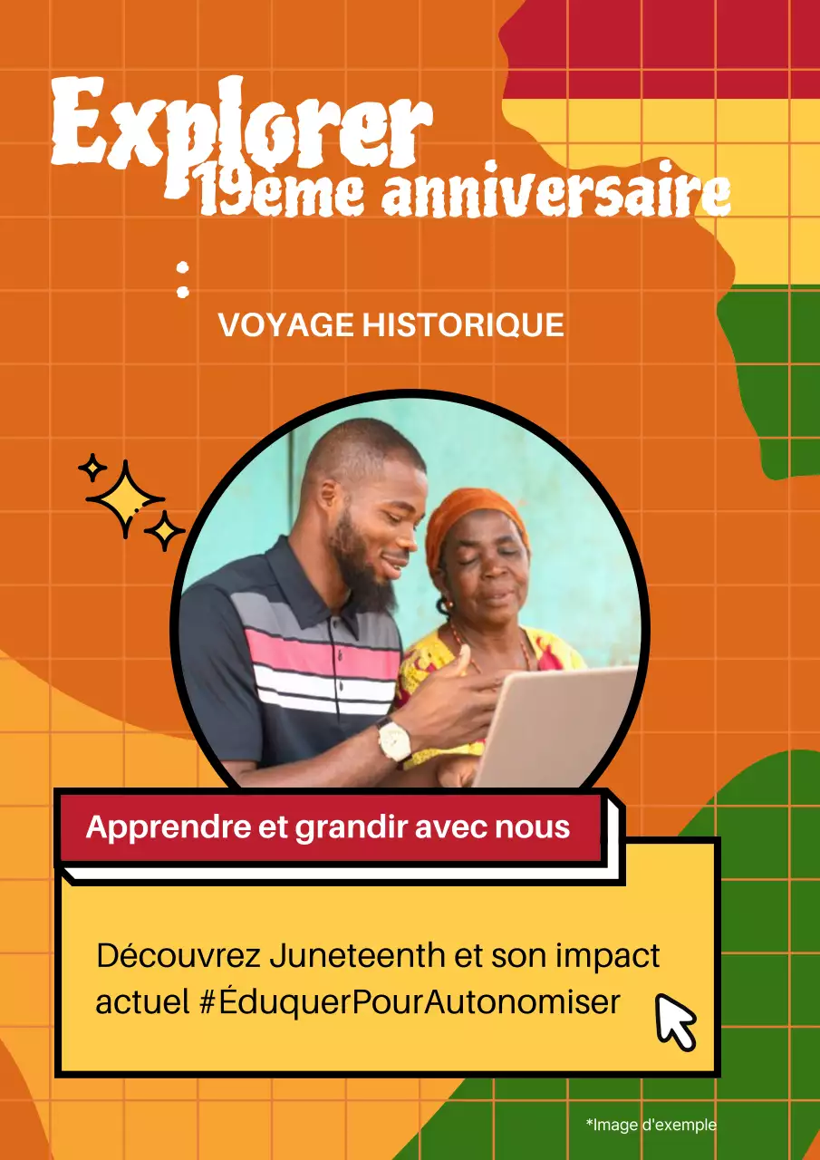 Campagne du dix-huitième événement en géométries orange et vertes