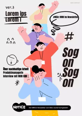 Schwarze und graue, minimalistische Ankündigungen für interne Benachrichtigungen