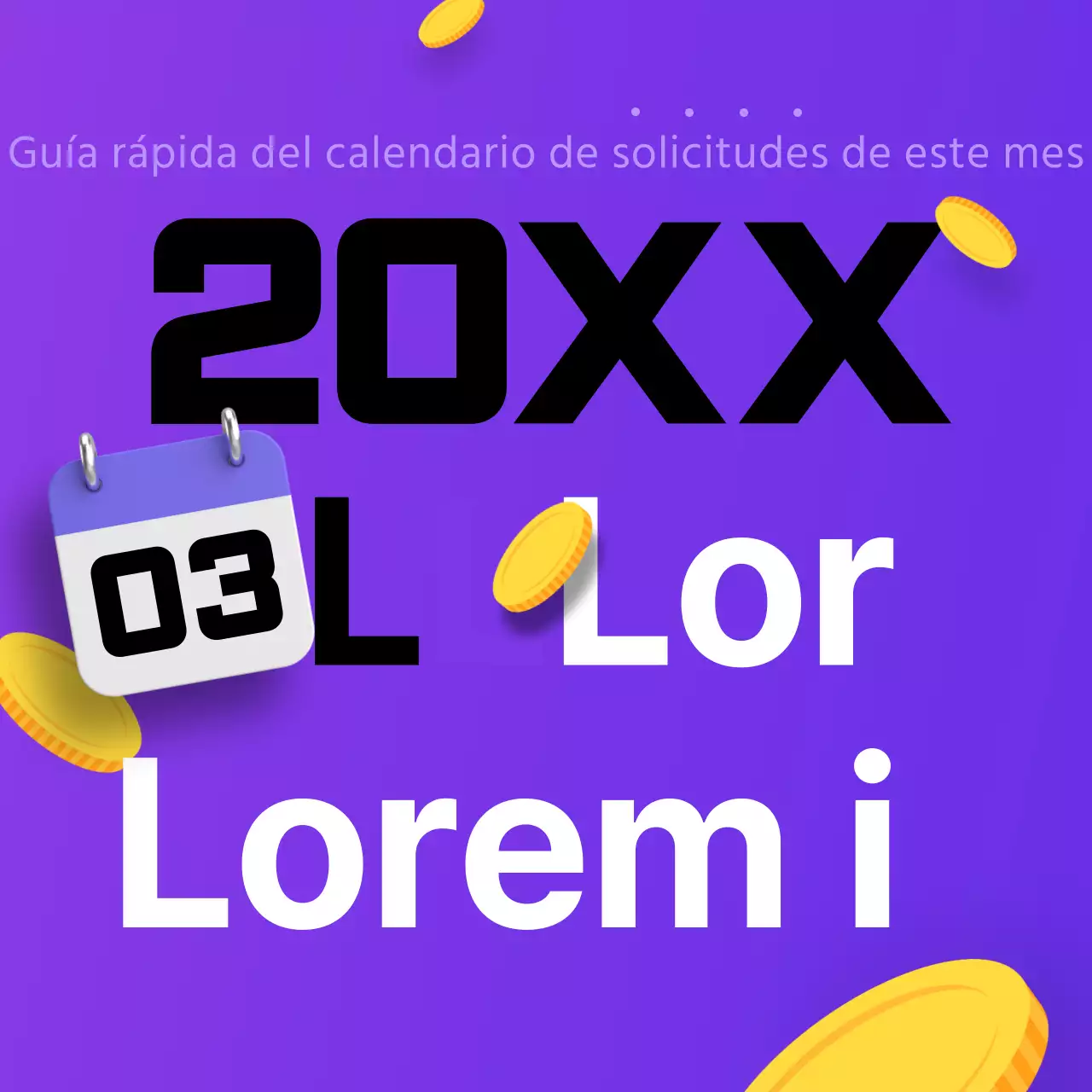 Anuncios en morado sobre el calendario de presentación de impuestos