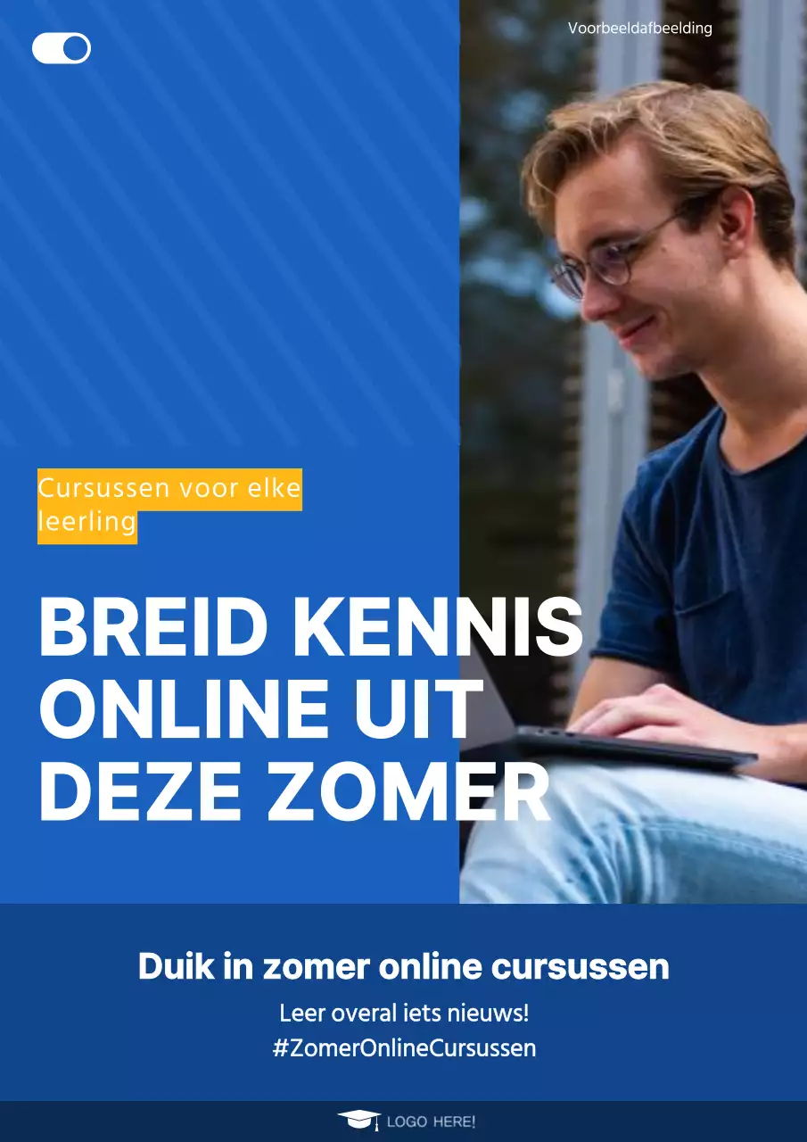 Invitational zomerworkshop blauwe en gele geometrie