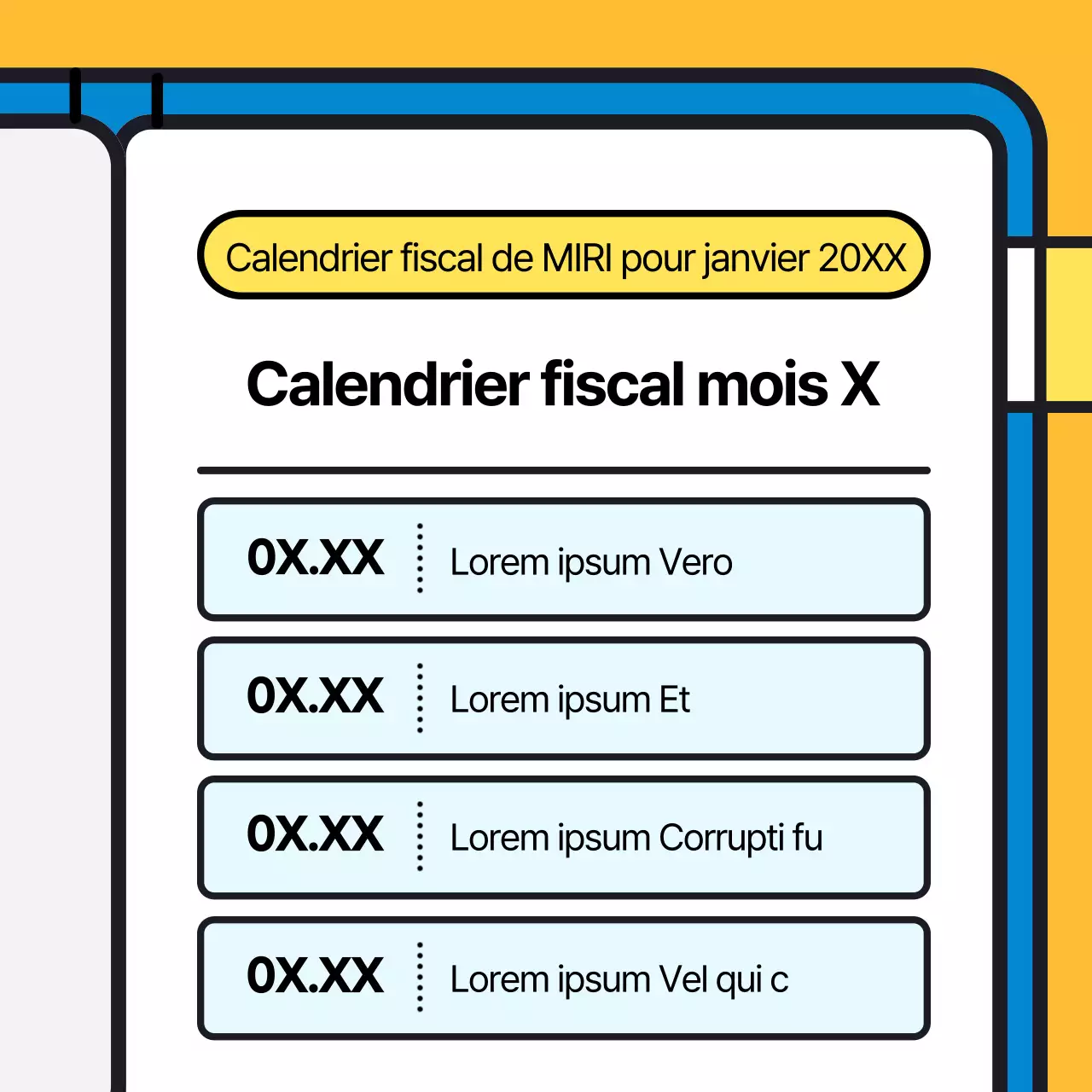Un fisc bleu et jaune en peluche et un coup d'œil rapide à votre feuille d'impôt