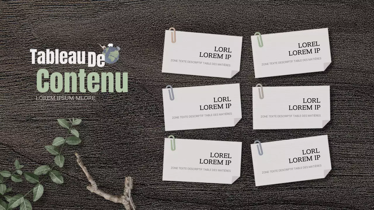 Présentation sur fond vert naturel en chartreuse et beige