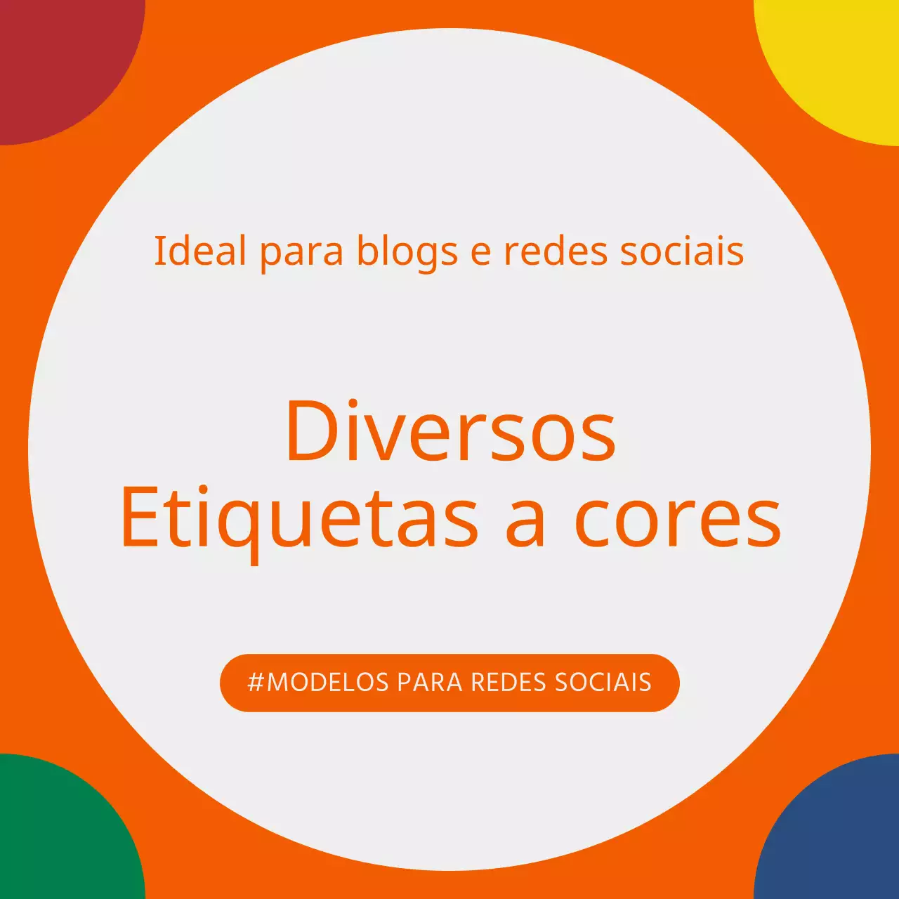 Capas simples para redes sociais em cores laranja e arco-íris