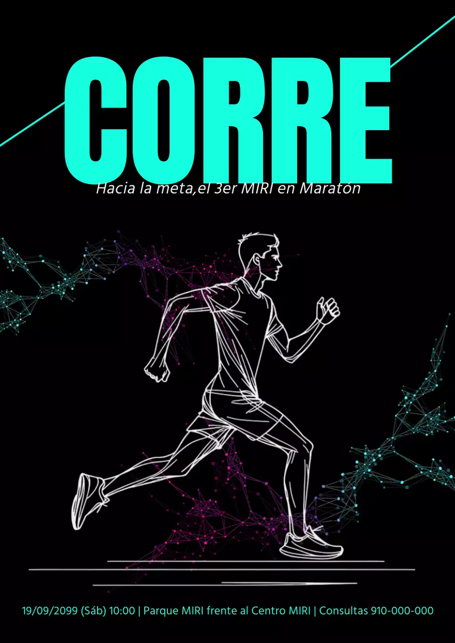 Promueva un sencillo maratón interno en negro y menta