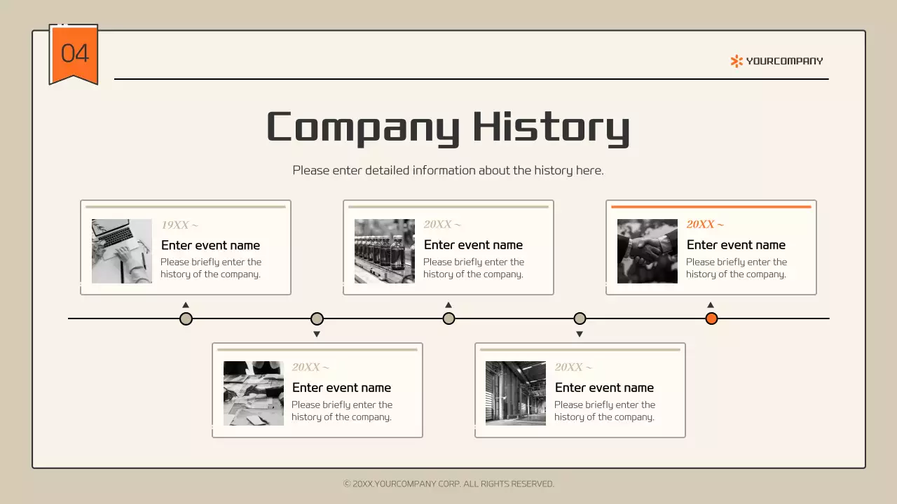 Apresentação do Guia de Perfil da Empresa Bege Modern