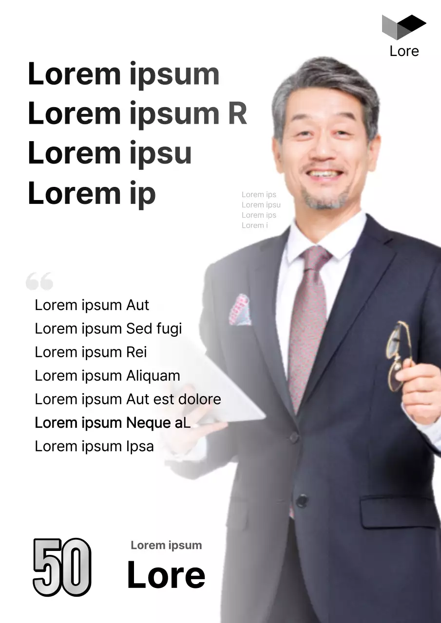 Affiche électorale simple en noir et blanc