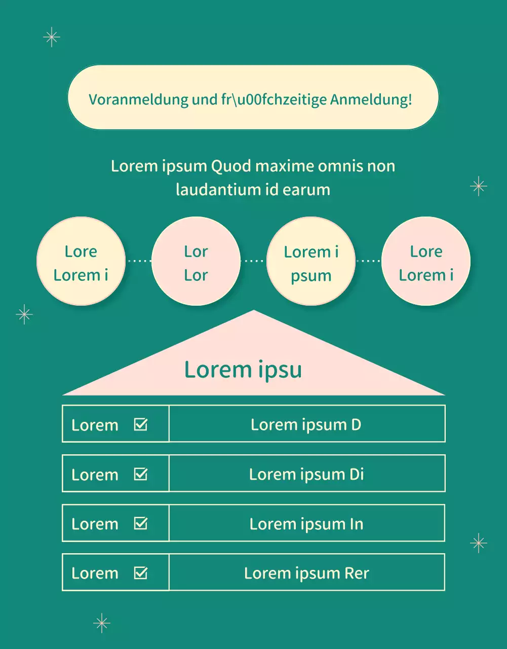 Förderung einer hübschen rosa-grünen Berufsmesse für Jugendliche