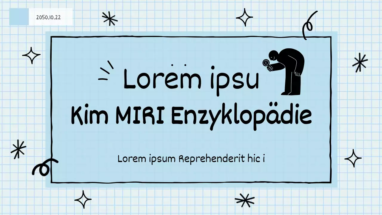 Nettes Anschreiben im handgezeichneten Stil in Hellblau