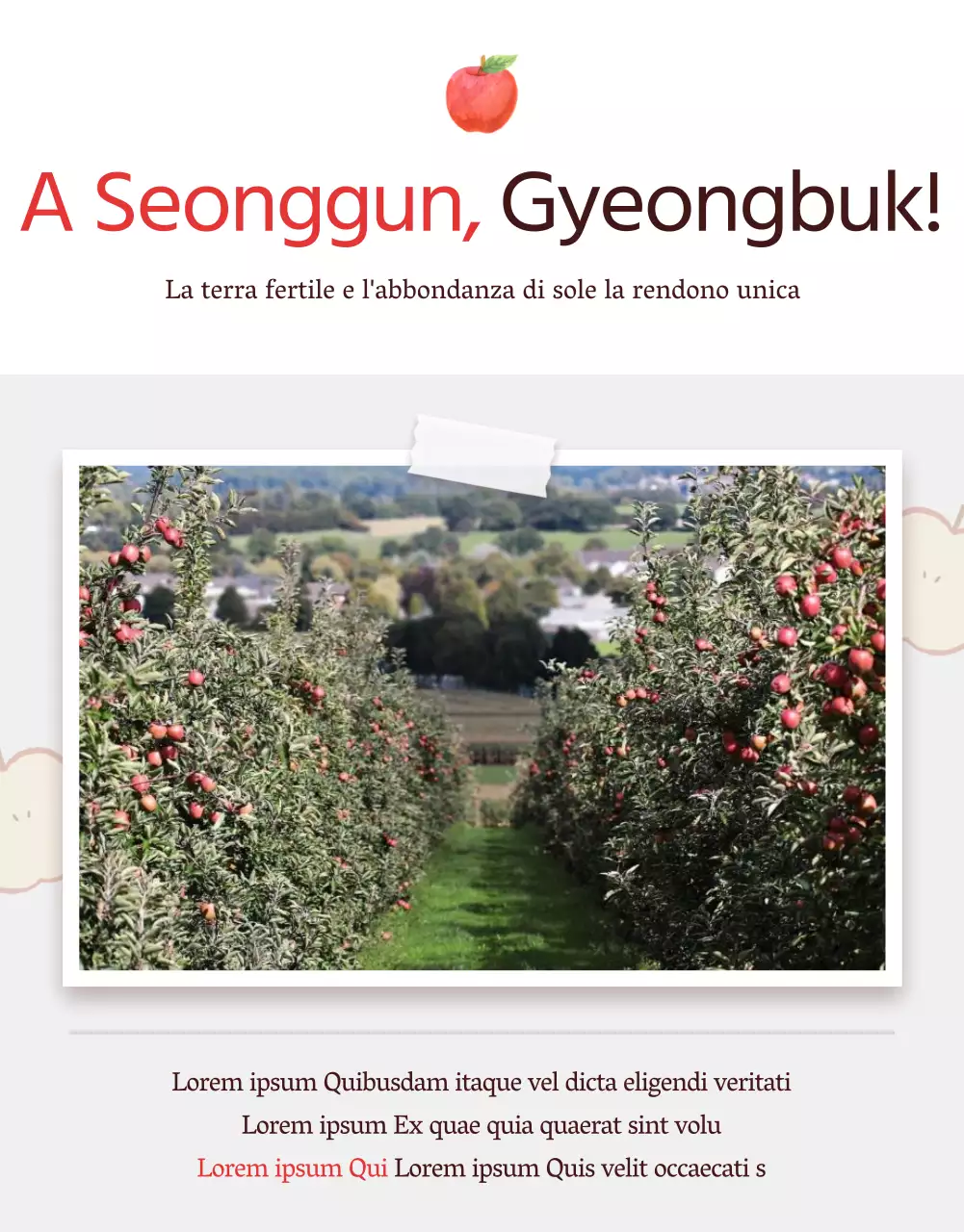 Promuovere la vendita di mele di concetto naturali rosse e grigie