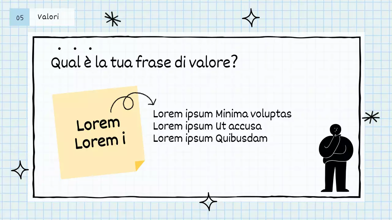 Lettera di presentazione in stile disegnato a mano in blu chiaro