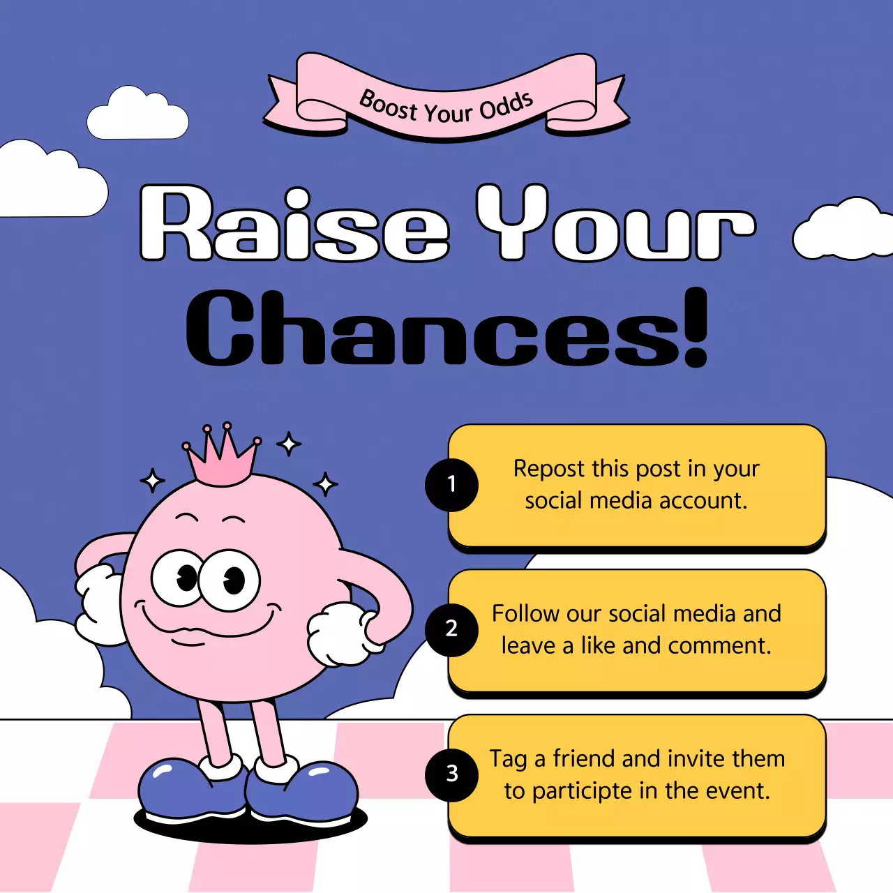 Blue Retro Stationery Event Promotion Instagram Carousel