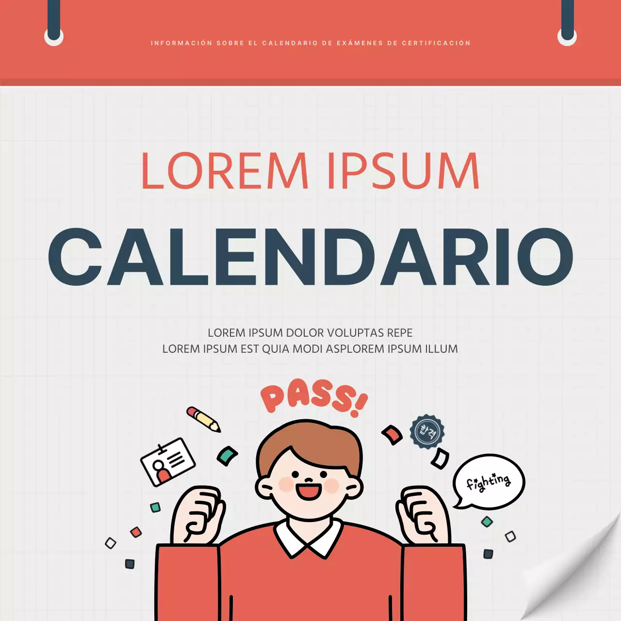 Sobre la sencilla certificación roja y azul marino