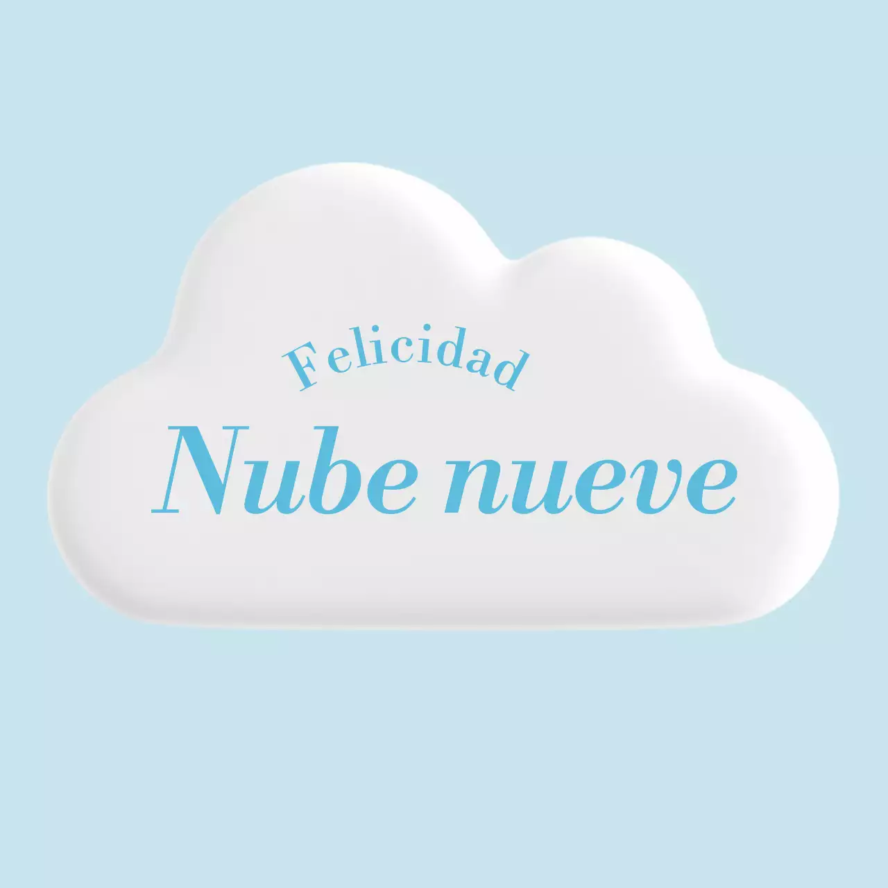 Mercancía de cafetería con ilustraciones de nubes redondeadas y fuentes con gracias