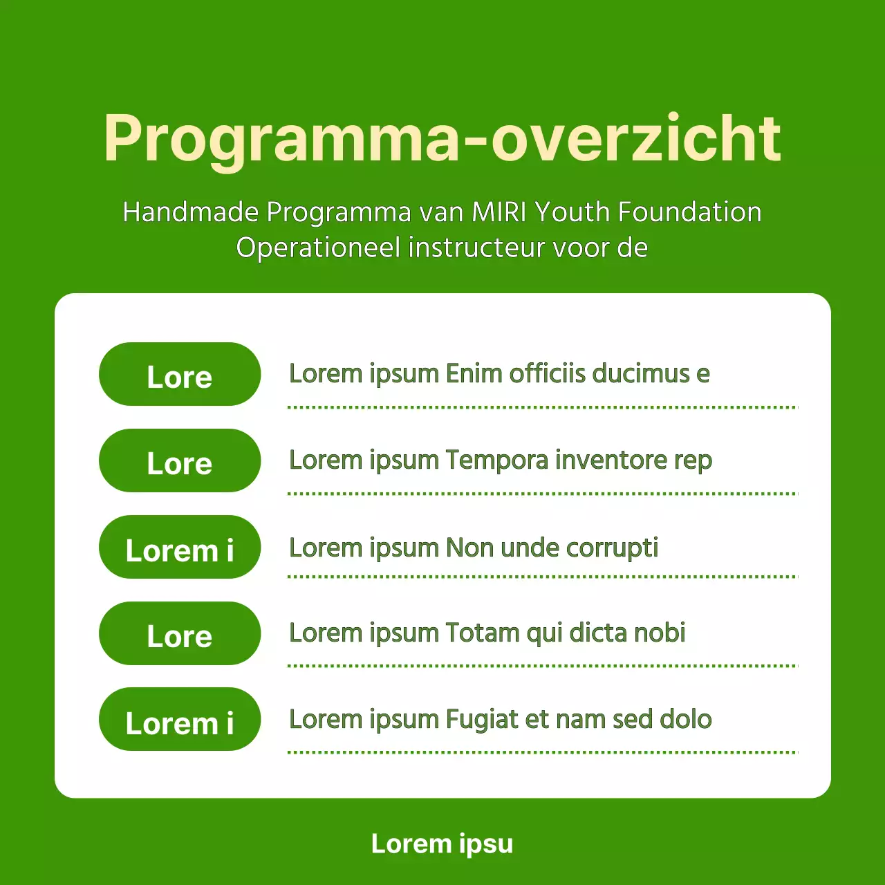 Een eenvoudig, limoengroen programma om reclame te maken voor docenten