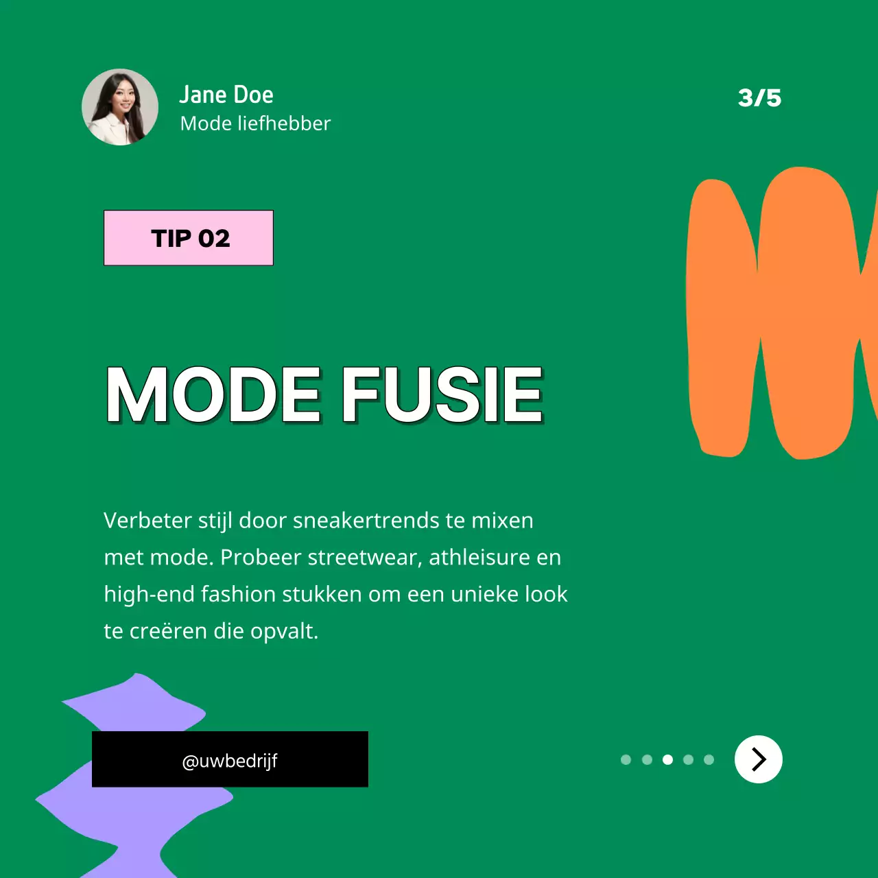 Paars en Roze Trendy Modetips Publiciteit